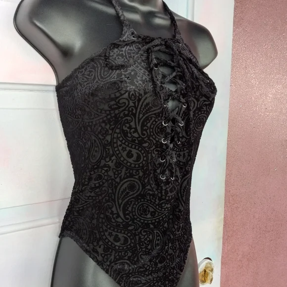 Killstar velvet bodysuit! 2 sizes, nwt in bags! Victorian Gothic super soft top! - Picture 9 of 13